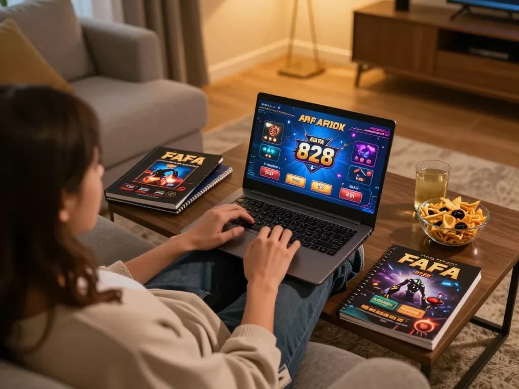 Engaging in strategic play on FAFA 828 platform from a cozy home setup.