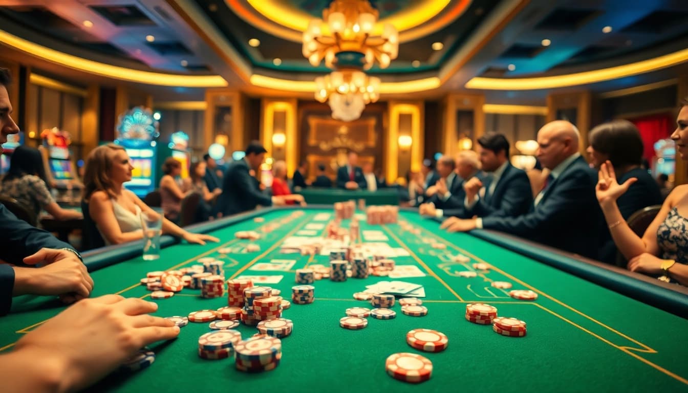 uvip gaming experience with vibrant chips and cards at an exciting casino table