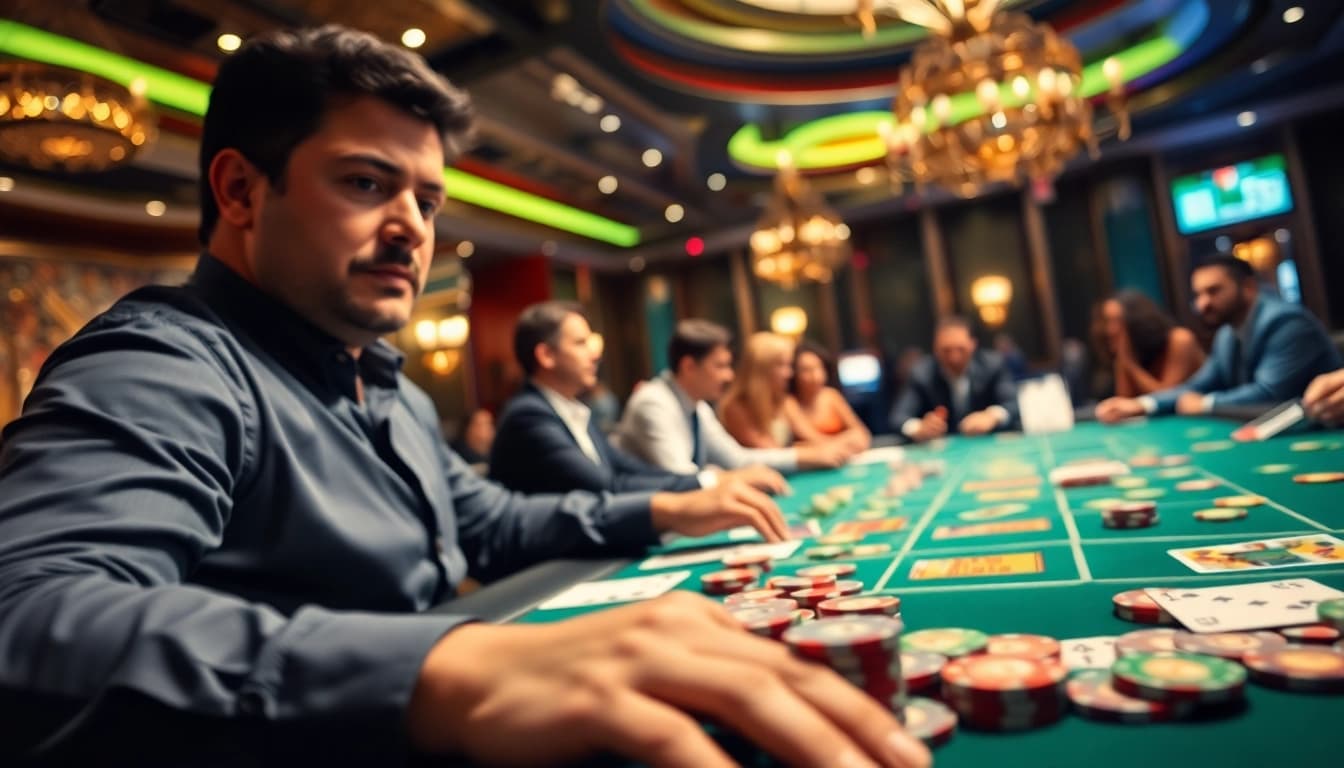 Experience thrilling moments at AT99 casino with engaging card games and vibrant atmosphere.