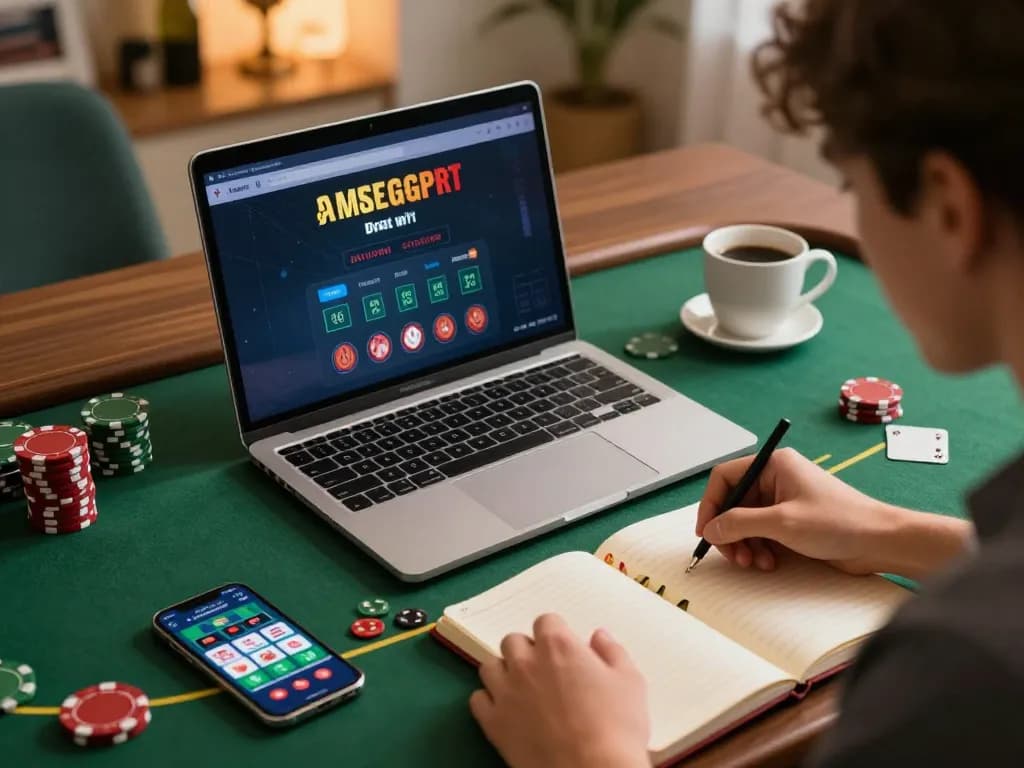 Engaging gaming session at gg88 com, showcasing blackjack play with strategic notes.