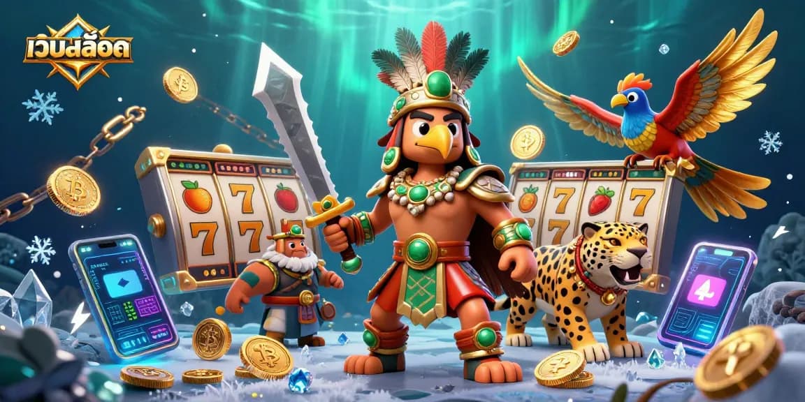 Engage with เว็บสล็อต dynamics in 2026 featuring rich 3D characters, vibrant coins, and casino themes.