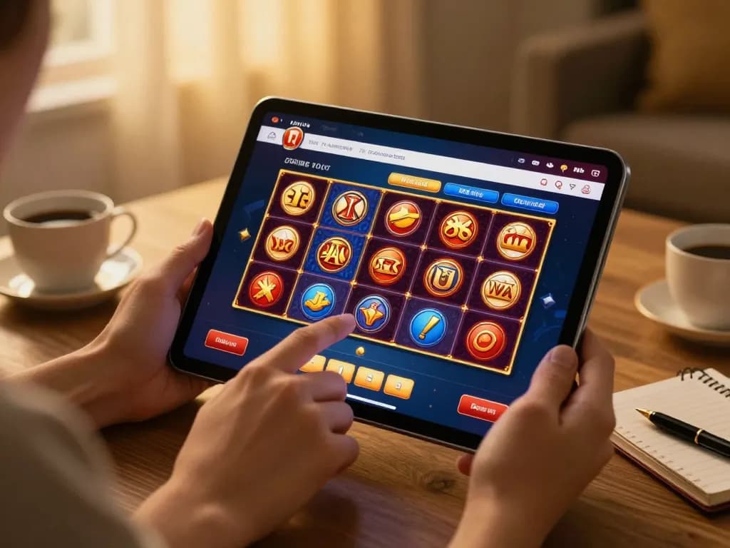 LV88 online casino interface displayed on a tablet for an engaging gaming experience