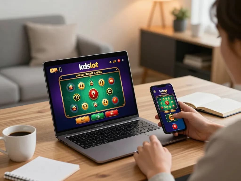 Engaging online gambling experience at kdslot with a user focused on strategic betting.