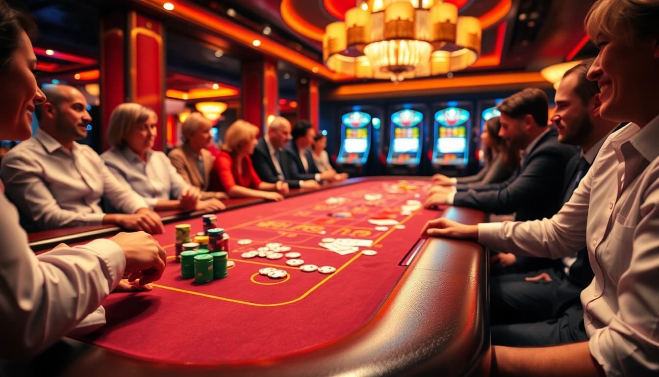Experience thrilling y3娛樂 gaming at a vibrant casino table full of excitement.