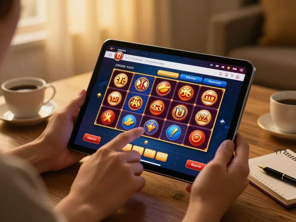 LV88 online casino interface displayed on a tablet for an engaging gaming experience