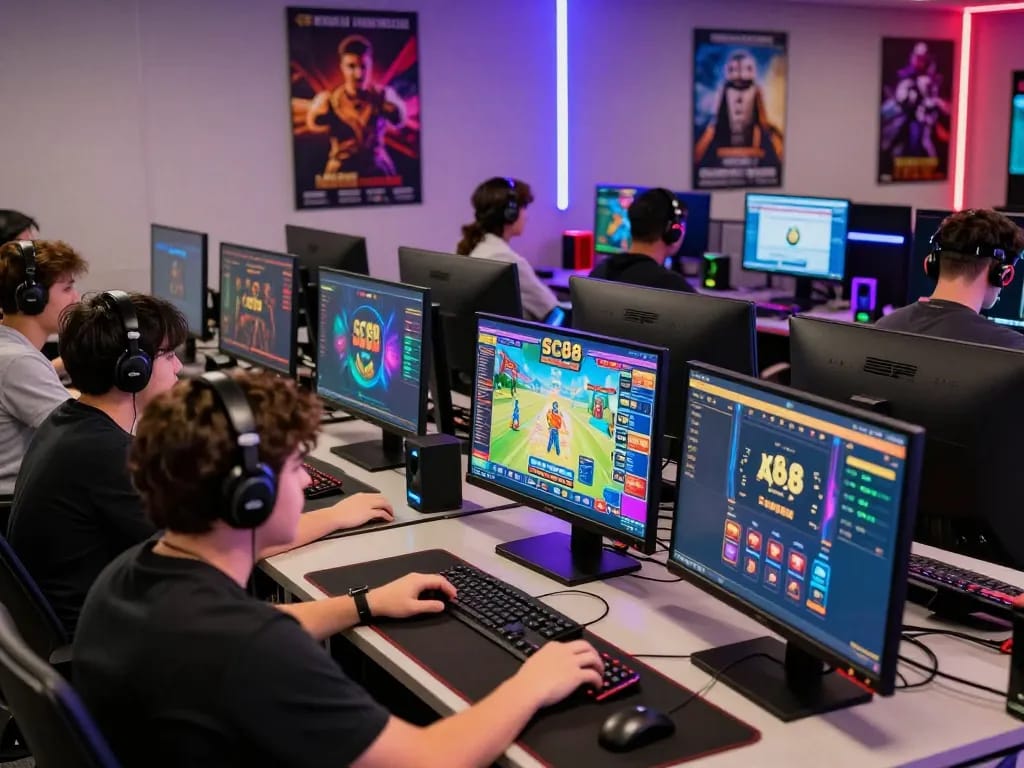 Players enjoying online gambling at https://sc88e.com/ with immersive graphics and modern setup.