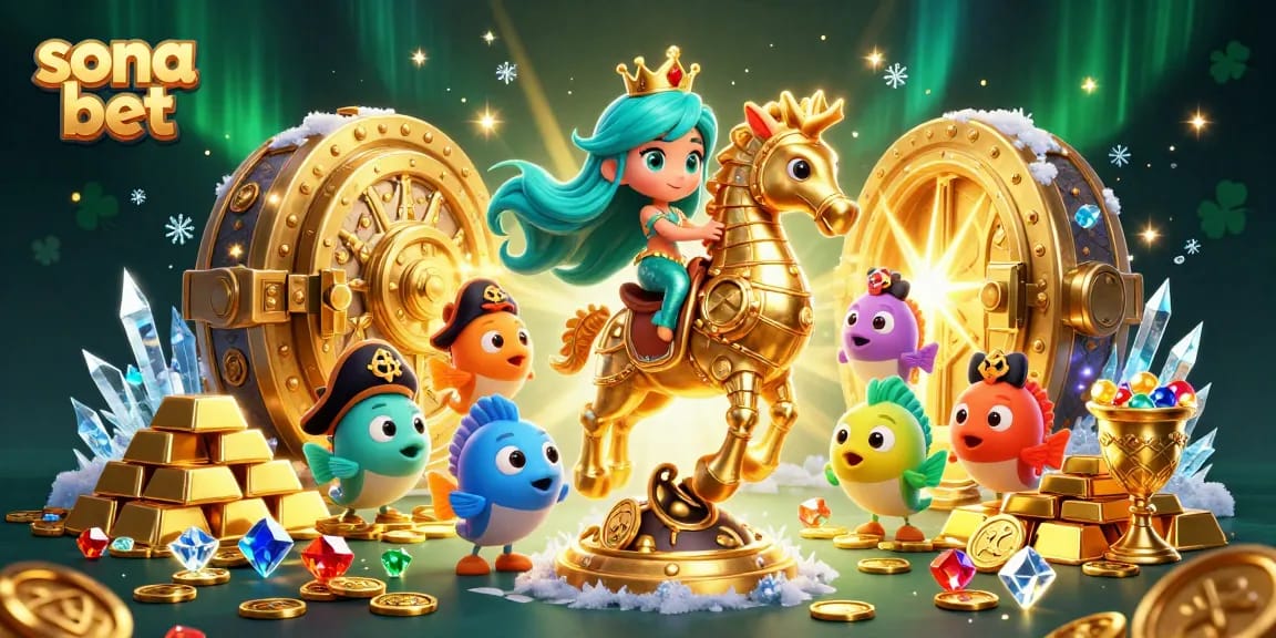 Experience thrilling adventures at sona bet with a dynamic mermaid scene, showcasing vibrant treasures.