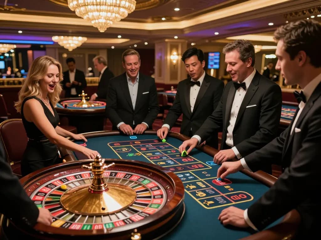 Experience the thrill at yowes jp roulette table with players excitedly placing bets