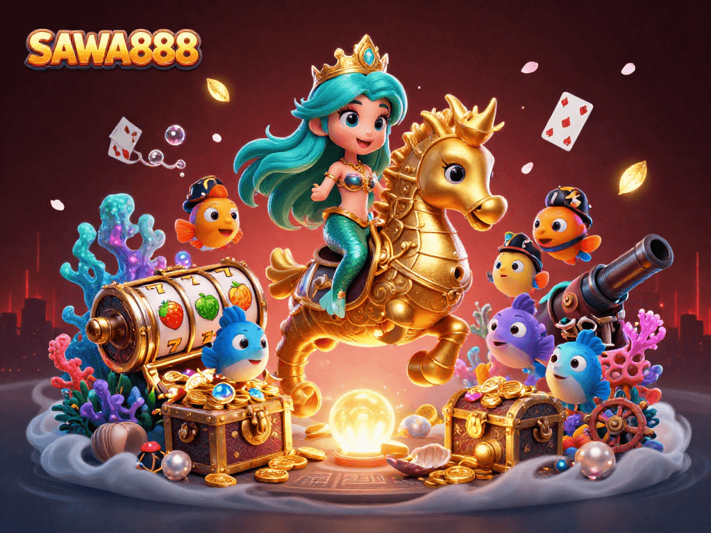 Experience the thrill of winning at SAWA888 with vibrant slot games and engaging underwater themes.