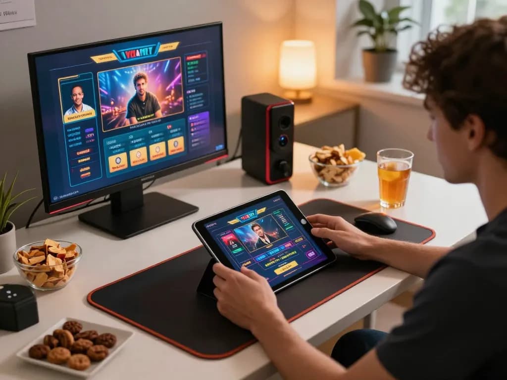 Adegan menarik dari game online dengan radiofairindia, menampilkan seorang pemain yang terlibat dalam strategi kasino.