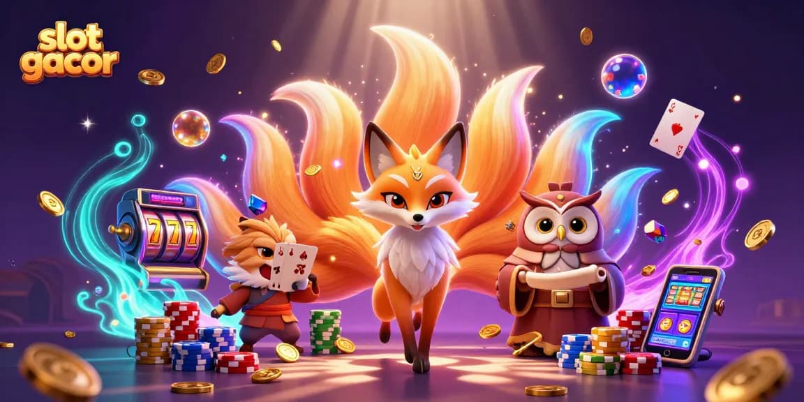 Experience thrilling slot gacor action with vibrant characters and dynamic gaming visuals in this 3D casino illustration.