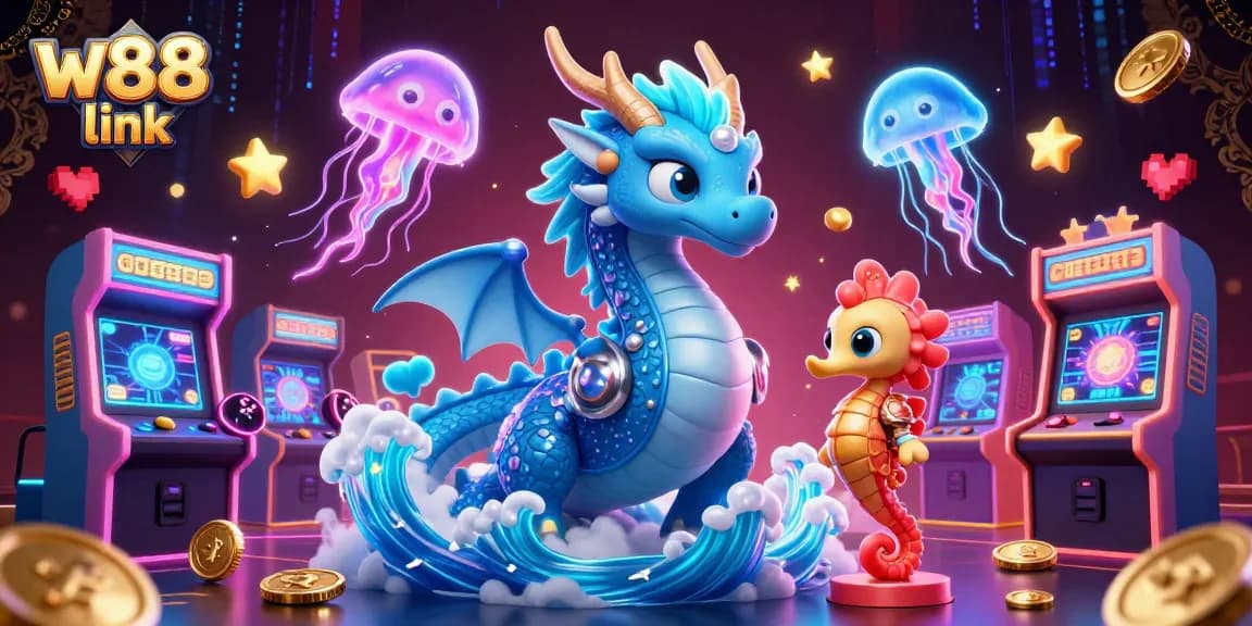 Experience thrilling wins with w88 link at vibrant online casino featuring dragon and seahorse.