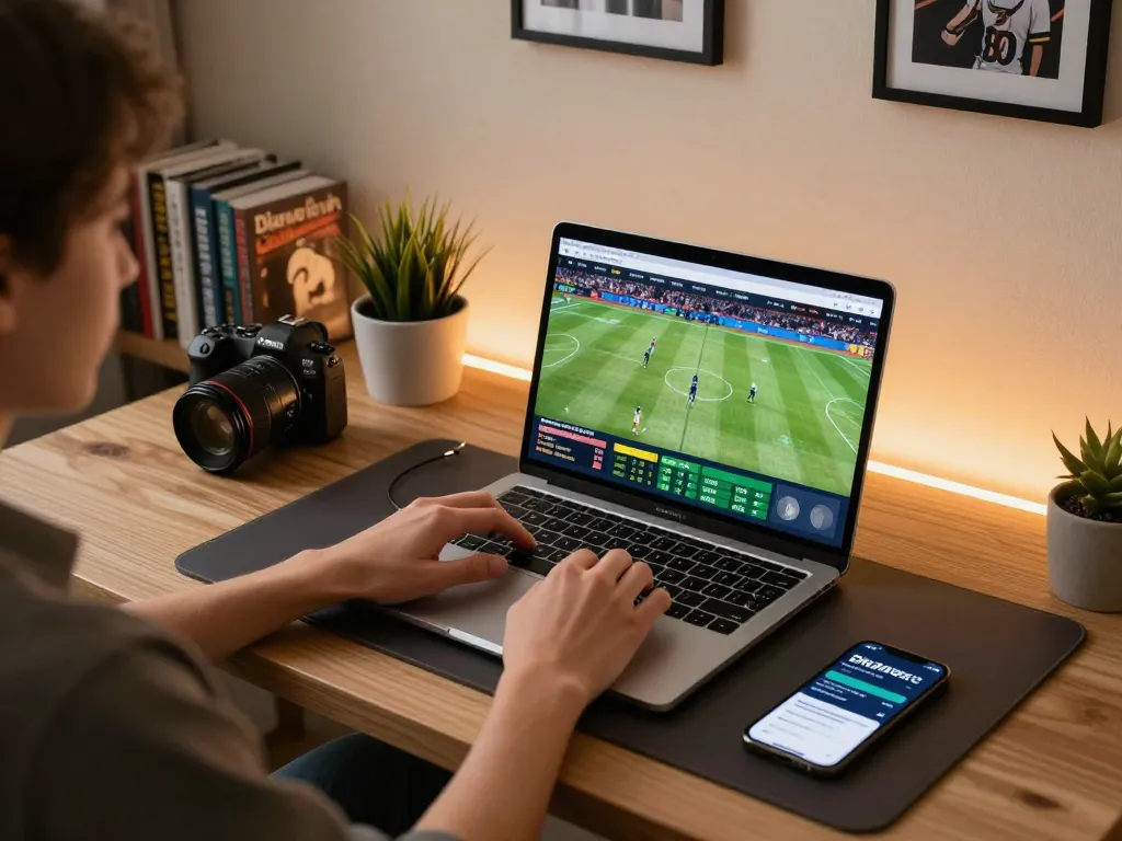 Pengaturan taruhan olahraga online yang menarik menampilkan aksi permainan langsung di https://www.youngsmarts.com/download.htm dengan suasana profesional