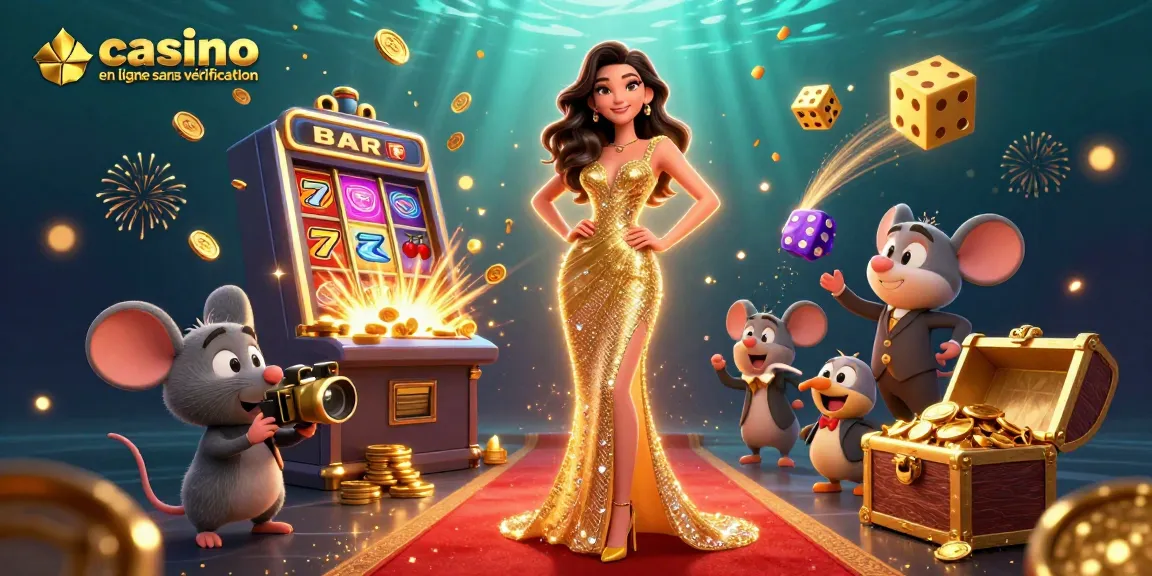 Jouez à des jeux au casino en ligne sans vérification avec une touche glamour, mettant en vedette une explosion de jackpot et des visuels éblouissants.