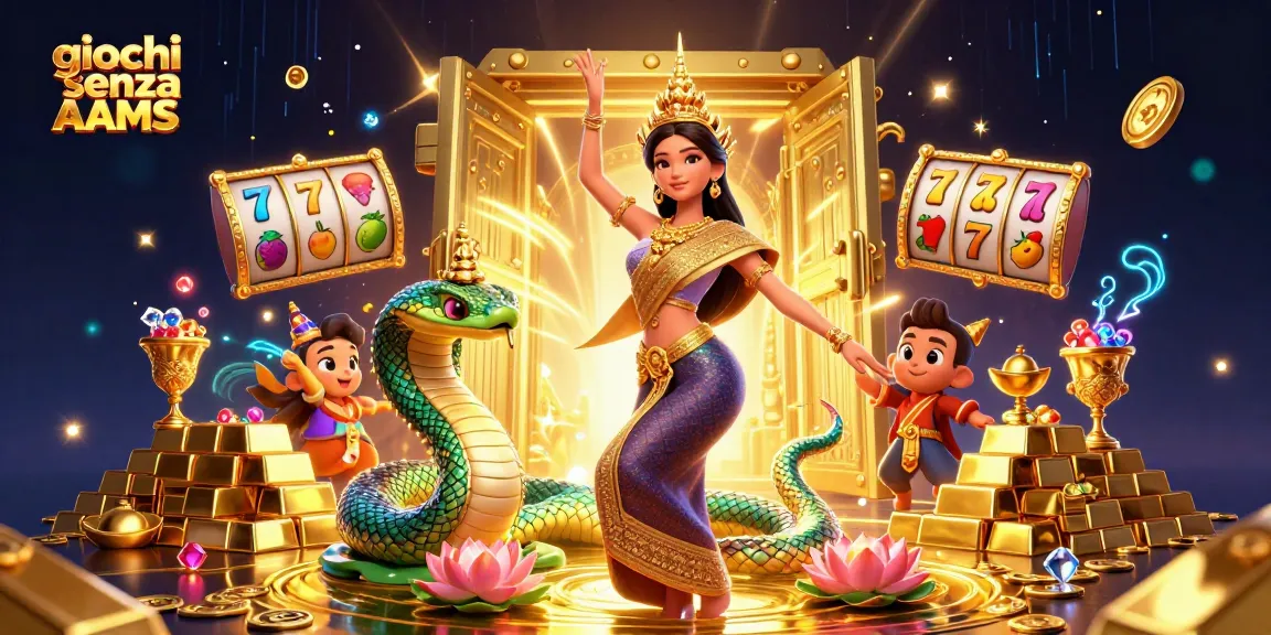 Partecipa a emozionanti giochi senza AAMS in una scena di casinò vibrante con gioielli e elementi di slot.