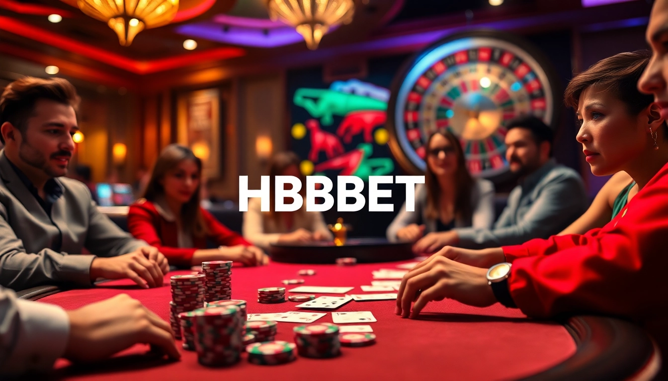 Experience high-stakes poker at NHÀ CÁI HBBET with vibrant casino visuals and thrilling gameplay.