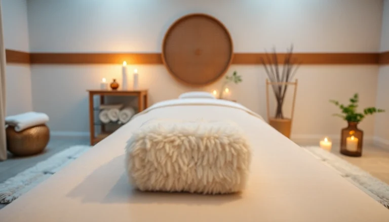 Relaxing home massage setup for 수원출장마사지 with soothing decor and ambiance.