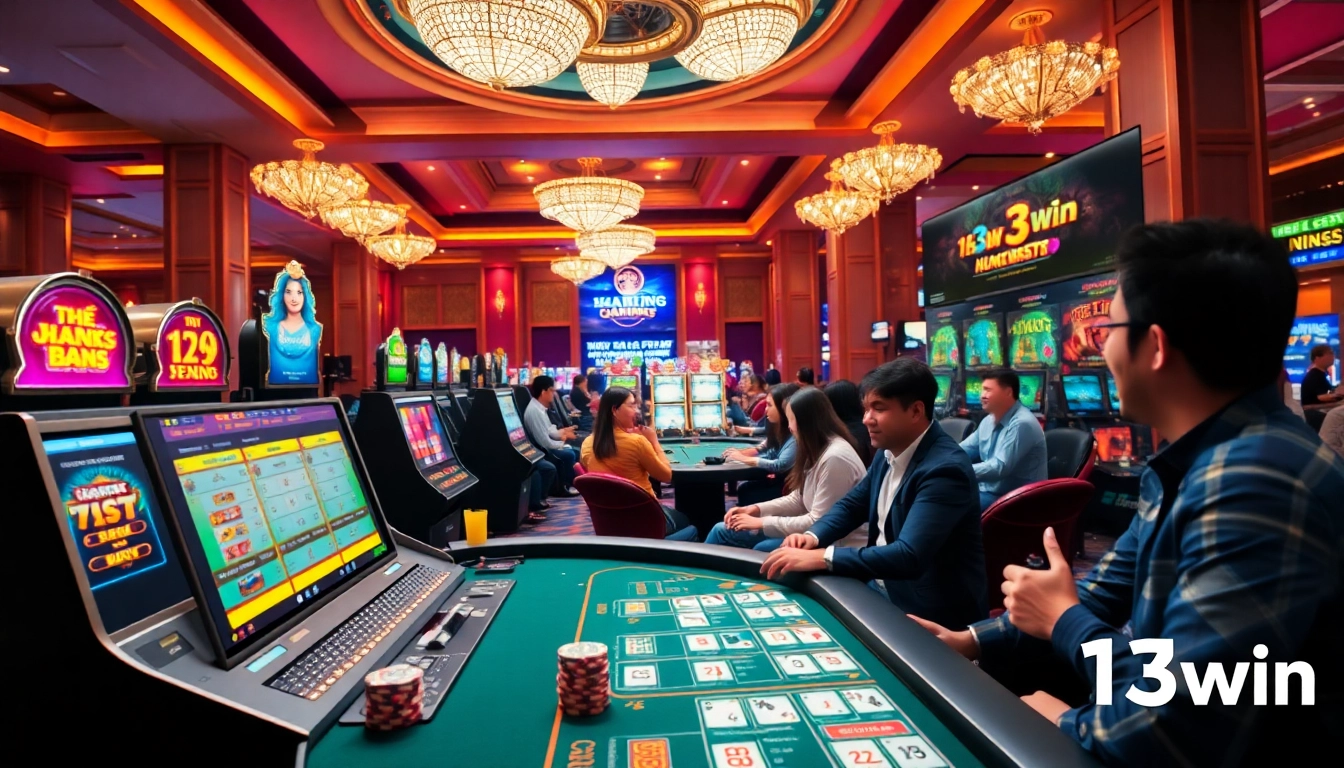 Experience the excitement at 13win nhà cái with vibrant casino tables and engaging games.
