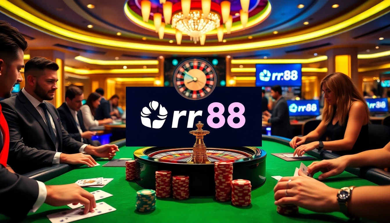 Experience the thrill of gaming at trang chủ rr88, with vibrant casino tables and gaming action.
