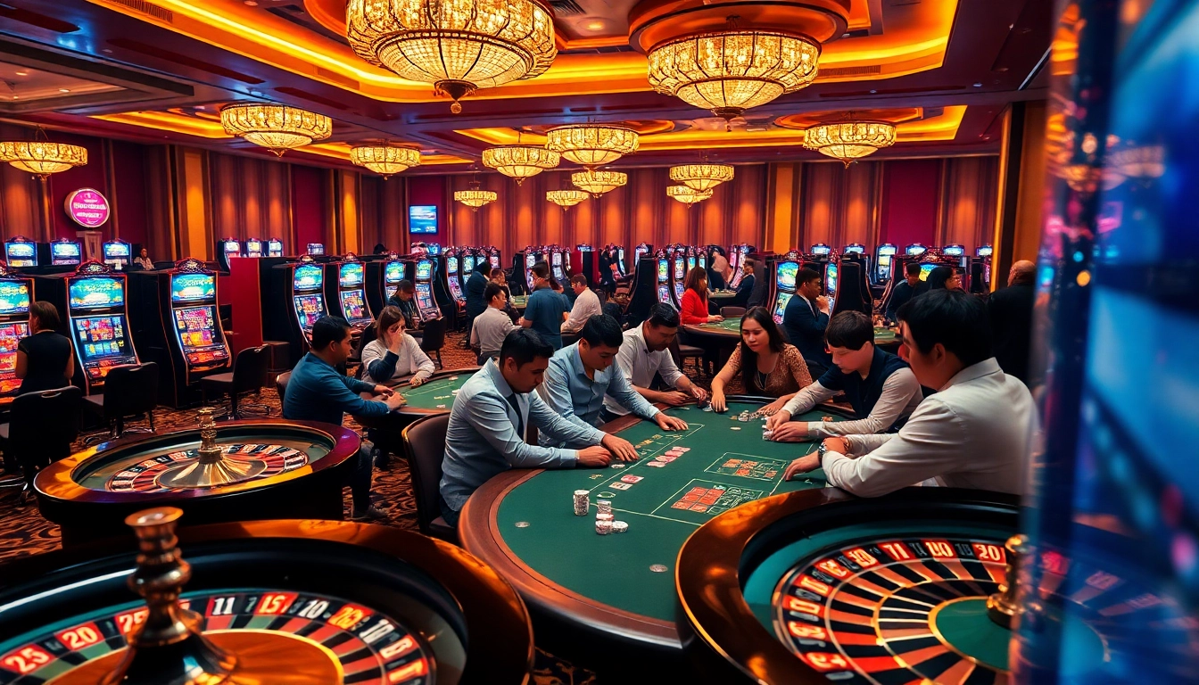 Experience the excitement of gambling at trang chủ thabet with vibrant casino elements.