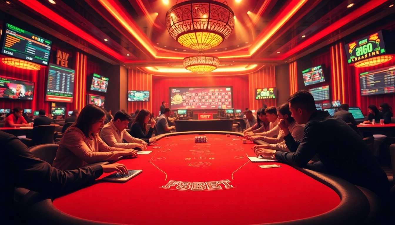 Experience dynamic online gaming at https://f8bet.io/, featuring vibrant casino tables and exciting betting options.