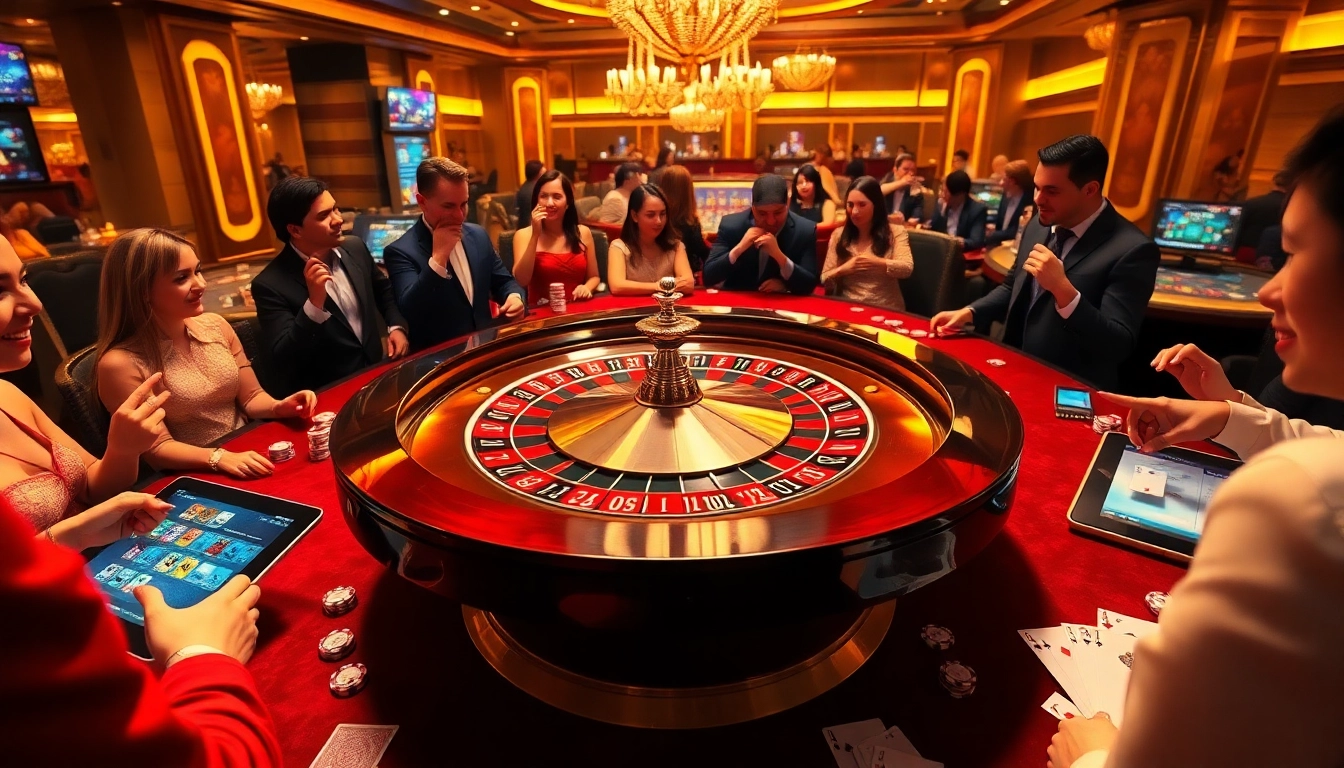 Engaging players at a luxurious casino table featuring elements from https://onew88.com/'s high-stakes games.